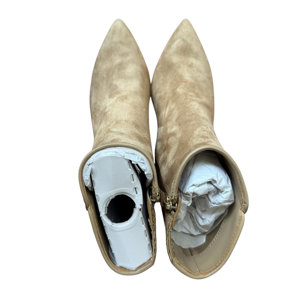 J CREW pointy toe boot dusty tan new 6.5 faux suede - Picture 3 of 8